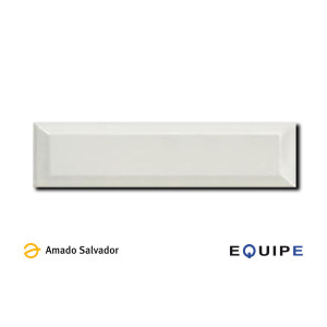 Revestimiento metro Light grey biselado 7.5x30 cm Equipe