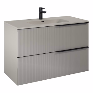 Mueble de Baño y Lavabo Integrado Wish 100cm Crema Cosmic