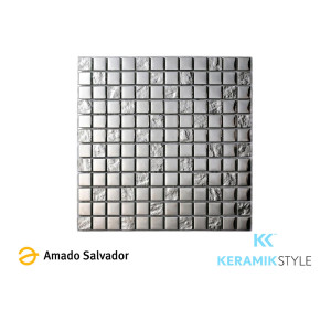 Mosaico enmallado ELEGANCE LUXURY SILVER 30,2X30,2 CM