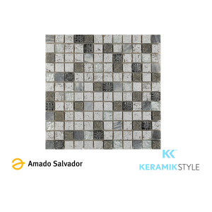  Mosaico enmallado IMPERIUM SILVER 30X30 CM