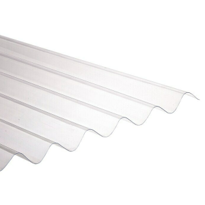 Placa Policarbonato 1,50x1,26m Onda Pequeña Transparente 