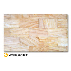 Piedra Natural Cuarcita Daffodil yellow 27x57cm Calibrada