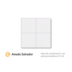 Revestimiento blanco brillo liso 20x20cm con precorte 10x10cm