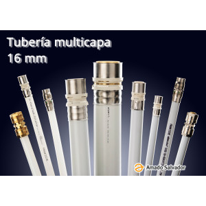 Multicapa tubería 16x2 Aluminio con Polietileno Frankische Germany (barra 5 metros)