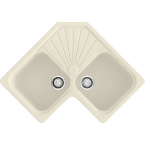 Fregadero Agata sobre encimera esquinado brillo 778x778mm