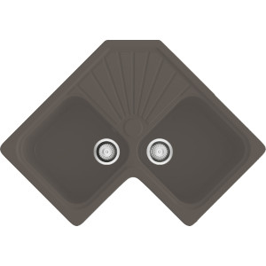 Fregadero Agata sobre encimera esquinado tundra 778x778mm