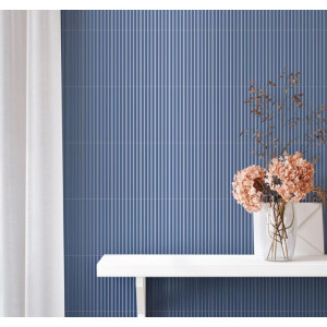 Revestimiento relieve COSTA NOVA PRAIA Banyan Blue Matt 5x20cm de Equipe