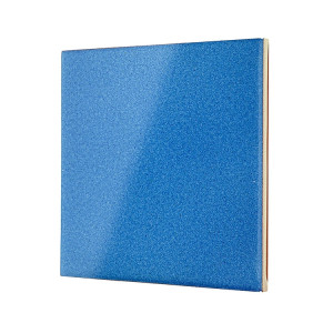 Revestimiento vidriado liso azul brillo 20x20cm
