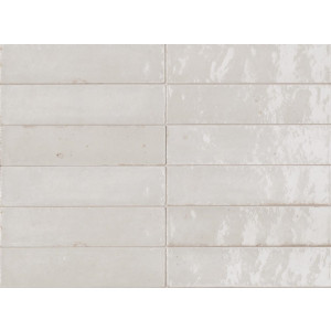 Revestimiento LUME WHITE 6X24cm porcelanico brillo Marazzi Crogiolo