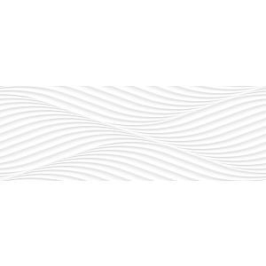 Revestimiento Cotton Waves 33,3x100 cm pasta blanca brillo