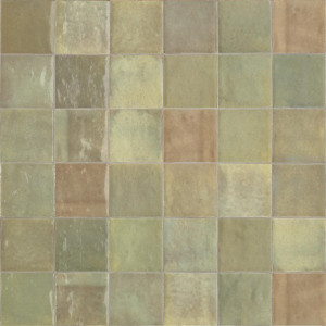 Revestimiento ZELLIGE SALVIA 10x10cm pasta blanca brillo Marazzi Crogiolo