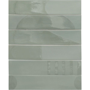 Revestimiento WADI DECOR MINT 6X30CM porcelánico brillo Equipe Cerámicas