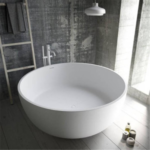 Bañera exenta Coscu redonda 153x56cm Solid Surface