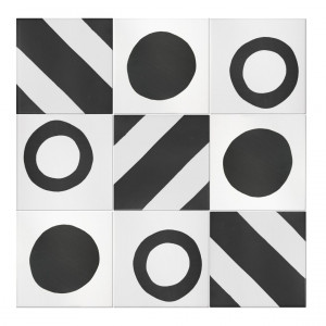 Pavimento CAPRICE BALANCE B&W 20x20cm Equipe Cerámicas