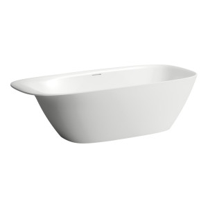 Bañera exenta Laufen INO de Solid Surface en blanco 180x80x52cm