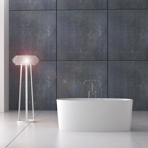 Bañera exenta Solid Surface HIDRA 155x80 cm blanco mate Italian Design