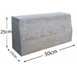 Bordillo monocapa C5 15x25x50cm Gris
