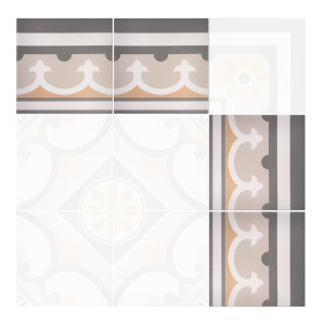 Pavimento CAPRICE BURGUNDY BORDER 20x20cm Equipe Cerámicas