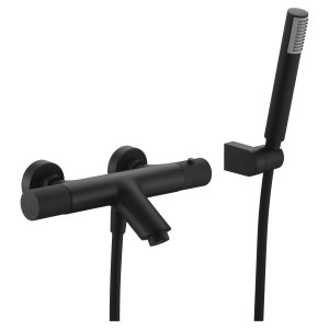 Conjunto de grifería termostático Serie Alice para baño/ducha en Negro Mate