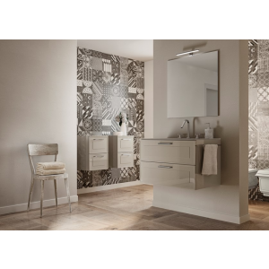 Mueble de baño suspendido Dressy 105cm con encimera de cristal by Blob de Idea Group