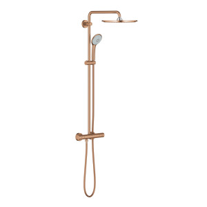 Sistema de ducha con termostato Euphoria System 310 Cobre Cepillado