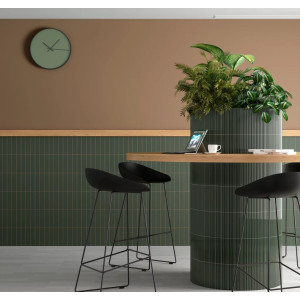 Revestimiento COSTA NOVA ONDA Laurel Green Gloss 5x20cm Equipe Cerámicas