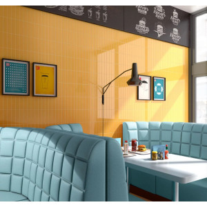 Revestimiento COSTA NOVA Yellow Gloss 5x20cm Equipe Cerámicas