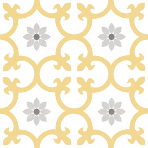 Pavimento DALIA Dandelion 25x25cm hidráulico antihielo pasta blanca porcelánico