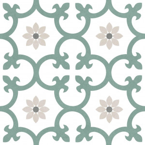 Pavimento DALIA Kale 25x25cm hidráulico antihielo pasta blanca porcelánico