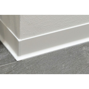 DESIGNBASE-SL Rodapié Blanco 80mm Schluter