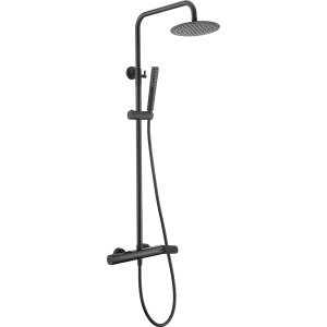Conjunto Dinamarca columna ducha negro mate