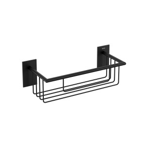 Estante jabonera de baño negro mate Bath+