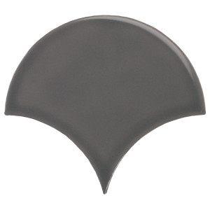 Revestimiento SCALE FAN DARK GREY 10,6X12cm Equipe Cerámicas
