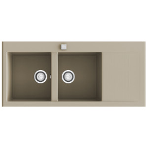 Fregadero SHIRA507 albero brillo sobre encimera 1063x390mm