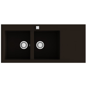 Fregadero SHIRA507 brown brillo sobre encimera 1063x390mm