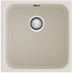 Fregadero Gandia 40 pergamon mate sobre encimera 400x405mm