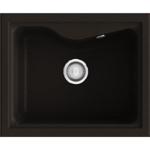 Fregadero Poalgi City 320 brown mate sobre encimera