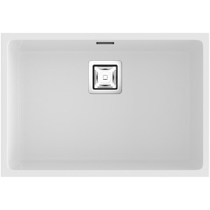 Fregadero ZIE60 Blanco brillo bajo encimera 650x450x200mm