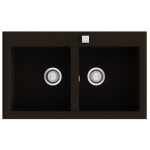 Fregadero SHIRA506 brown brillo sobre encimera 790x520mm