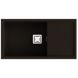 Fregadero ZIE 81 brown brillo Bajo Encimera 850x450x200mm