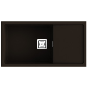 Fregadero ZIE 81 brown mate Bajo Encimera 850x450x200mm