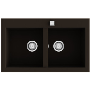 Fregadero SHIRA504 brown brillo bajo encimera 860x520mm