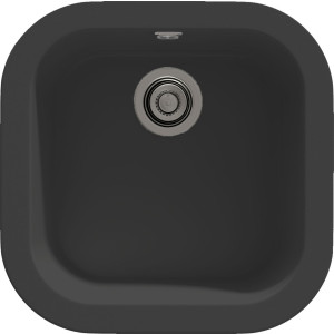 Fregadero Ambar bajo encimera negro 395x395mm