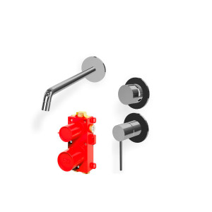 Grifería empotrada para bañera UP+ cromo Treemme