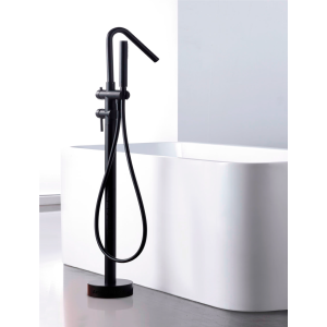 Grifería exenta de bañera a suelo BERLIN negro mate BBECO1/NG