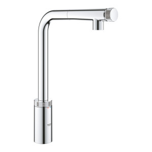 Grifo de fregadero giratorio con regulador de temperatura integrado