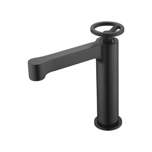 Grifería Olimpo lavabo negro mate