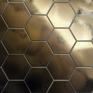 Revestimiento SCALE HEXAGON METALLIC 12,4x10,7cm Equipe Cerámicas