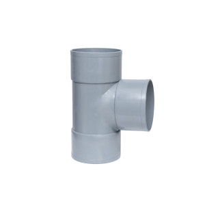 Injerto Simple Hembra-Hembra 87º de 32mm diámetro, Gris