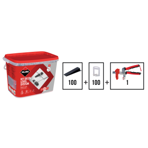Kit DELTA LEVELLING SYSTEM Brida 1,5mm RUBI